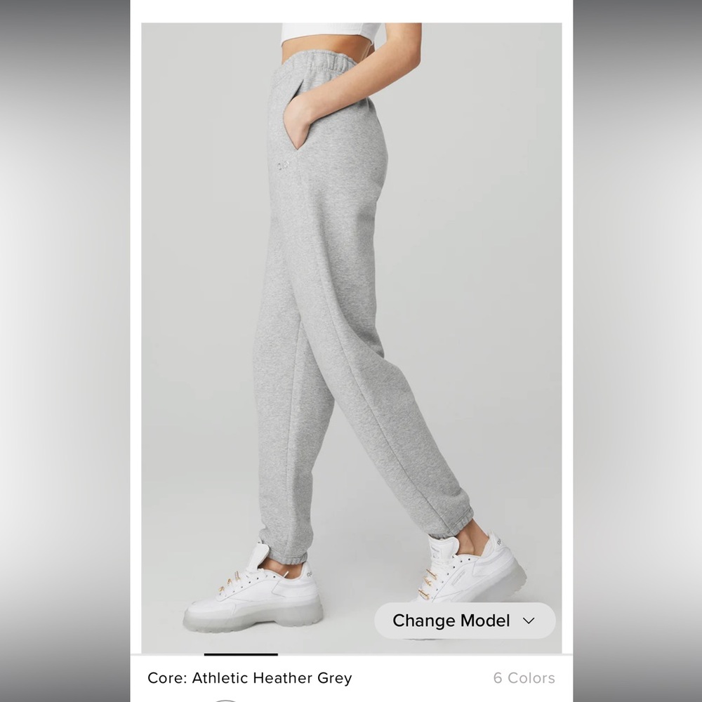 ALO Yoga Athletic Heather Grey Track Pants